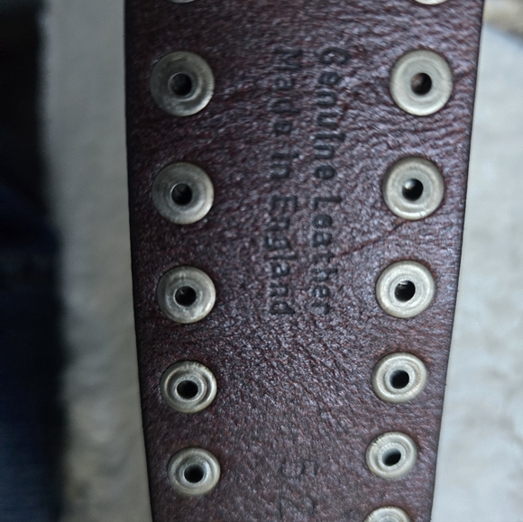 Nice Quality J. Crew Brown Leather Studded Belt - Picture 3 of 8